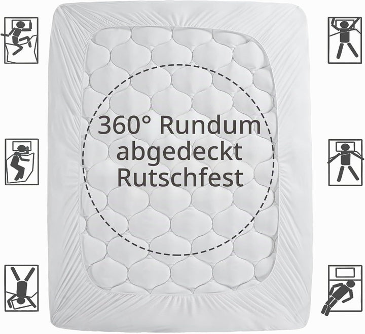 DUANDUAN Matratzen Topper 90x190cm,weicher Topper, Matratzenauflage mit tiefen Taschen,Maschinenwasc
