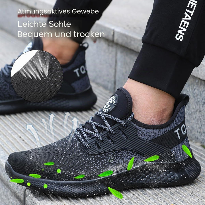 tqgold Sicherheitsschuhe Herren Damen Leicht Arbeitsschuhe | Sportlich Schutzschuhe mit Stahlkappe |