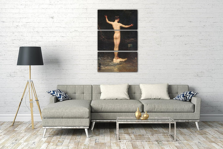 Printed Paintings Leinwand 3-teilig(80x120cm): William Morris Jagd - Die Badenden 80x120 cm (3-teili