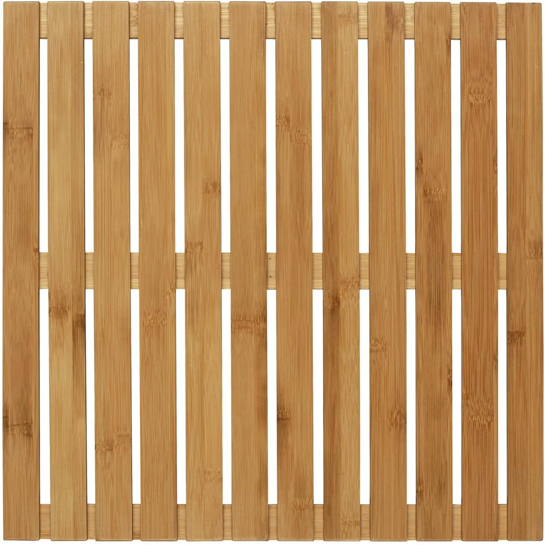 WENKO Baderost Bambus 50 x 50 cm, rutschfeste Badewannenmatte Antirutschmatte Mod. Indoor u. Outdoor