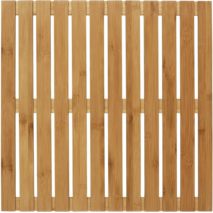 WENKO Baderost Bambus 50 x 50 cm, rutschfeste Badewannenmatte Antirutschmatte Mod. Indoor u. Outdoor