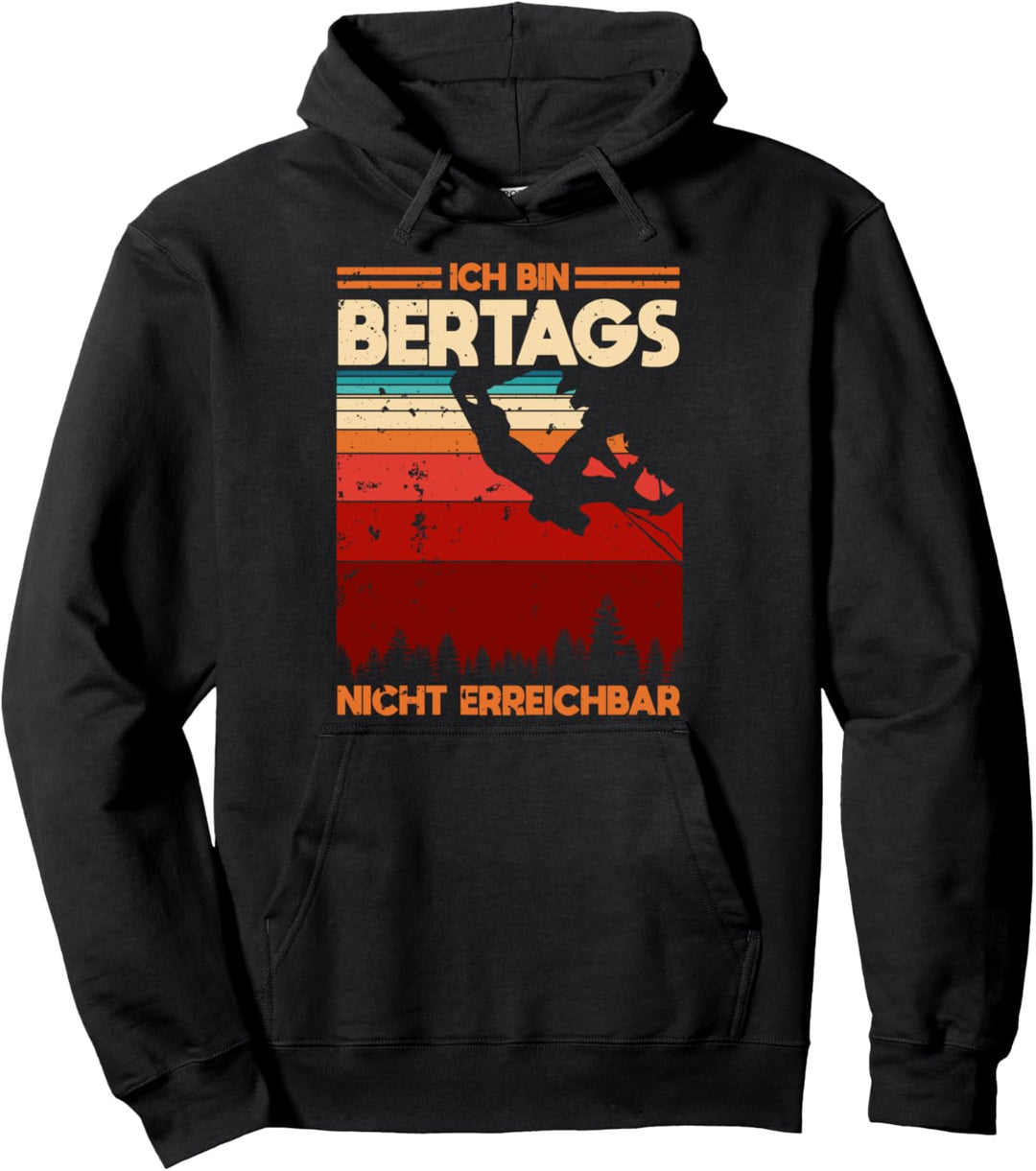 Bergtags nicht erreichbar, Herren Klettern, Retro Design Pullover Hoodie