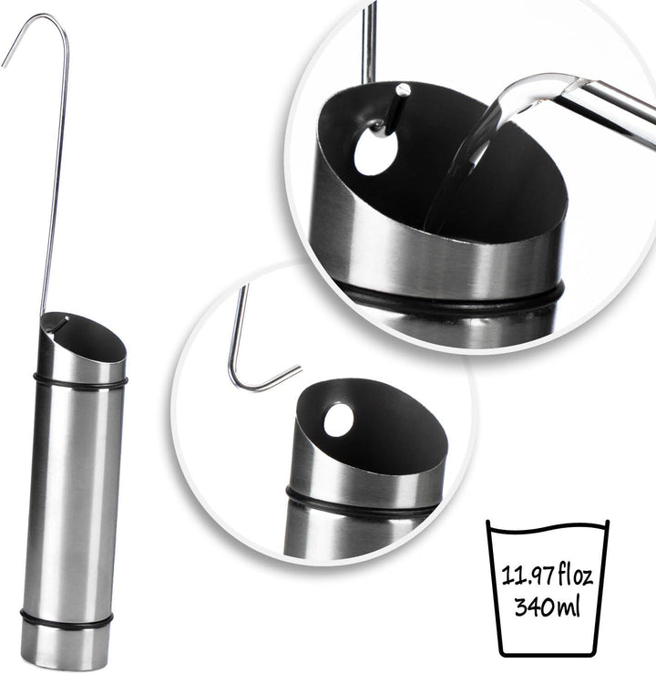 com-four® 4x Luftbefeuchter aus rostfreiem Edelstahl – Verdunster für Heizkörper zum Aufhängen – Was