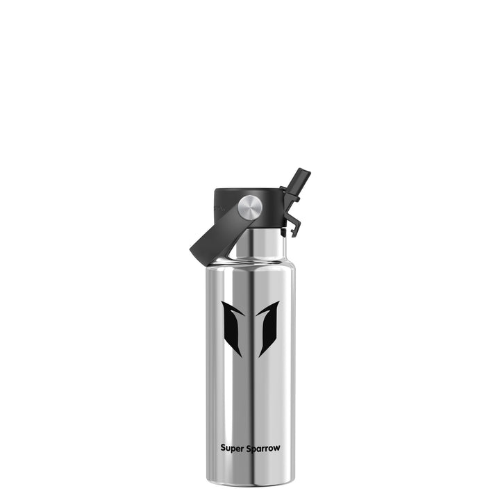 Super Sparrow Trinkflasche Edelstahl - Thermobecher - 350ml, 500ml, 750ml, 1L - FlipFlow Trinkflasch
