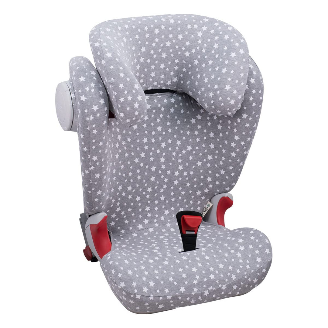 JYOKO KIDS Bezug kompatibel mit Römer KIDFIX II XP SICT, kidfix 2 S, Kidfix Z - Line (WHITE STAR, MI