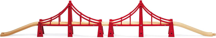 BRIO 33599 - Akku Lok mit Mini USB, bunt & 33683000 - Hängebrücke Bundle mit Hängebrücke, Bundle mit
