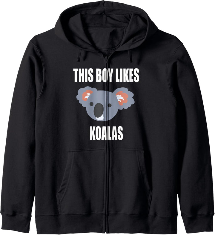 Dieser Junge mag Koala-Bären Niedlicher australischer Koala Kapuzenjacke