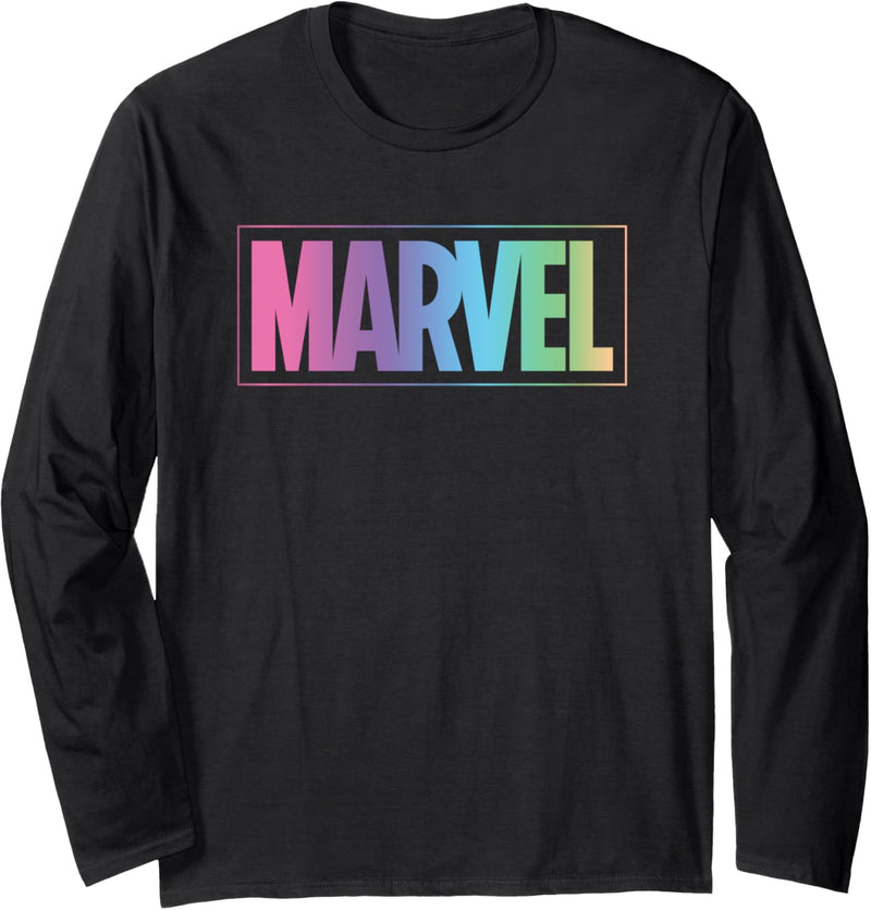 Marvel Logo Pastel Rainbow Langarmshirt