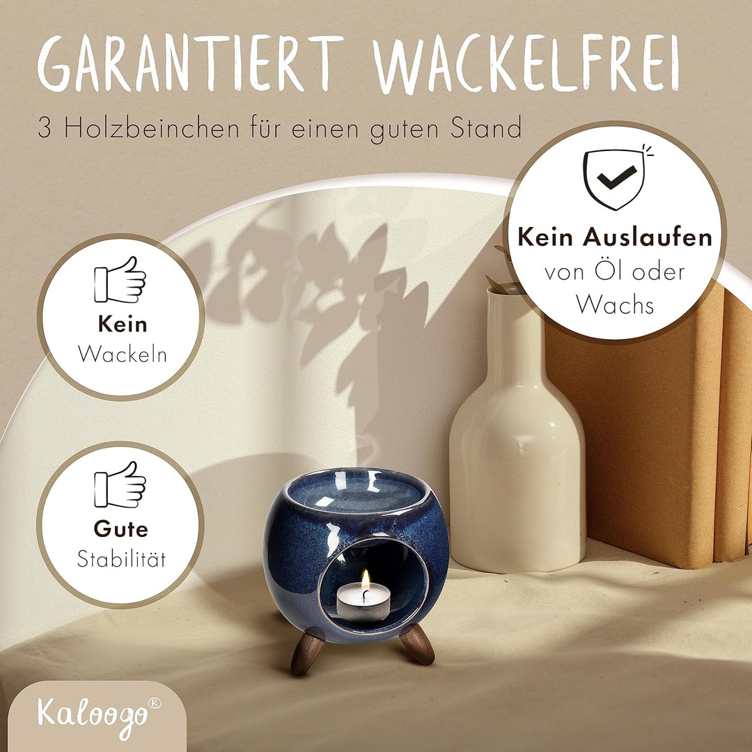Sabai Scent Duftlampe – Elegantes Duftlicht – 3-beiniges Design – für ätherisches Öl + Duftwachs – p