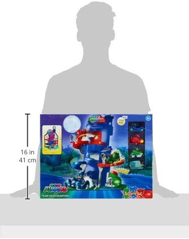 Jada 7/203145002 PJM Garage Quarter General + 4 Fahrzeuge PJ Masks Pyjamasques Miniatur Cars Box, Me