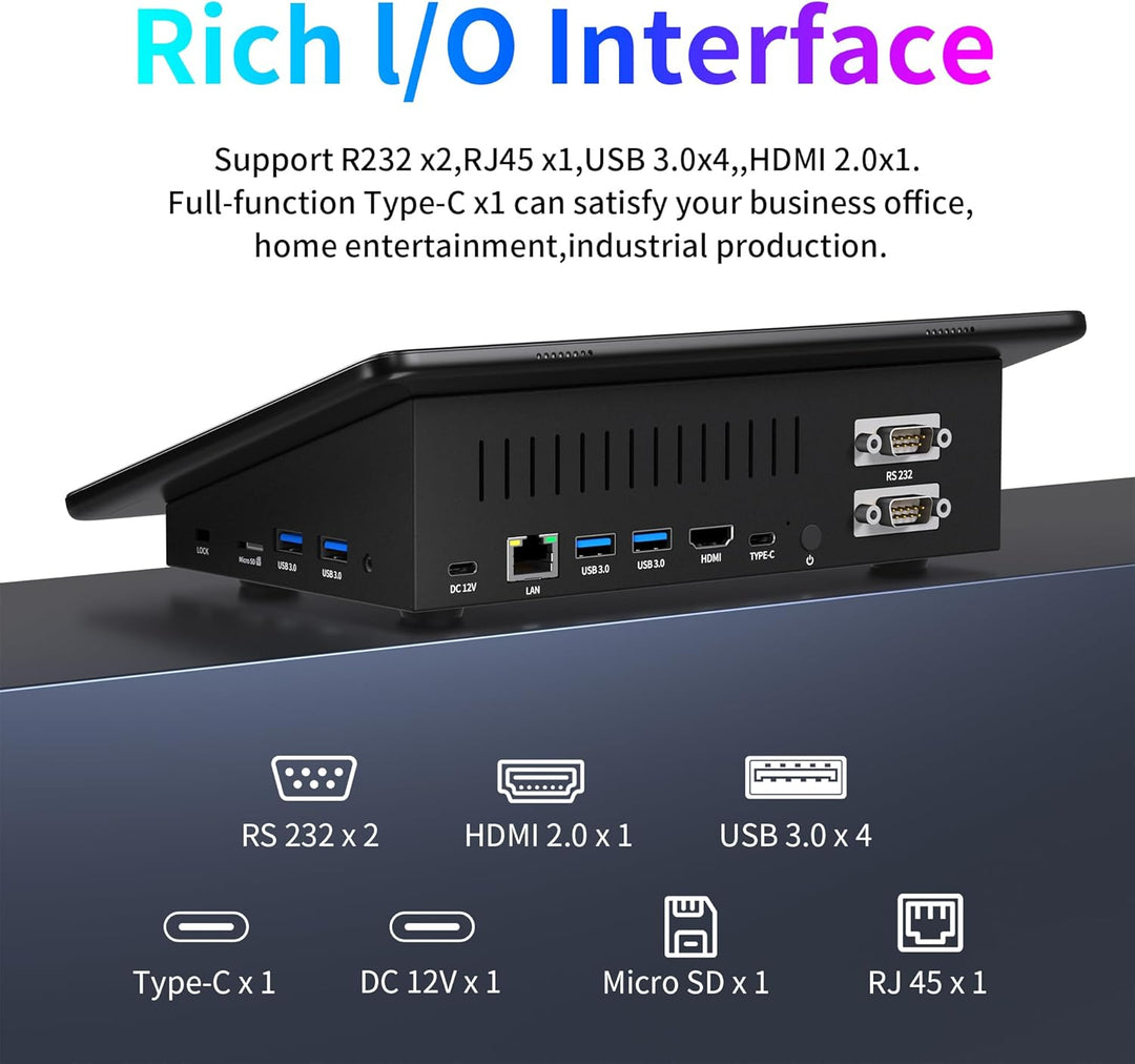 HEIGAOLAPC Mini Computer PC Mini Deko PC Win11 Pro Intel N5095, 8GB RAM, 128GB eMMC, Mini-pc mit Tou