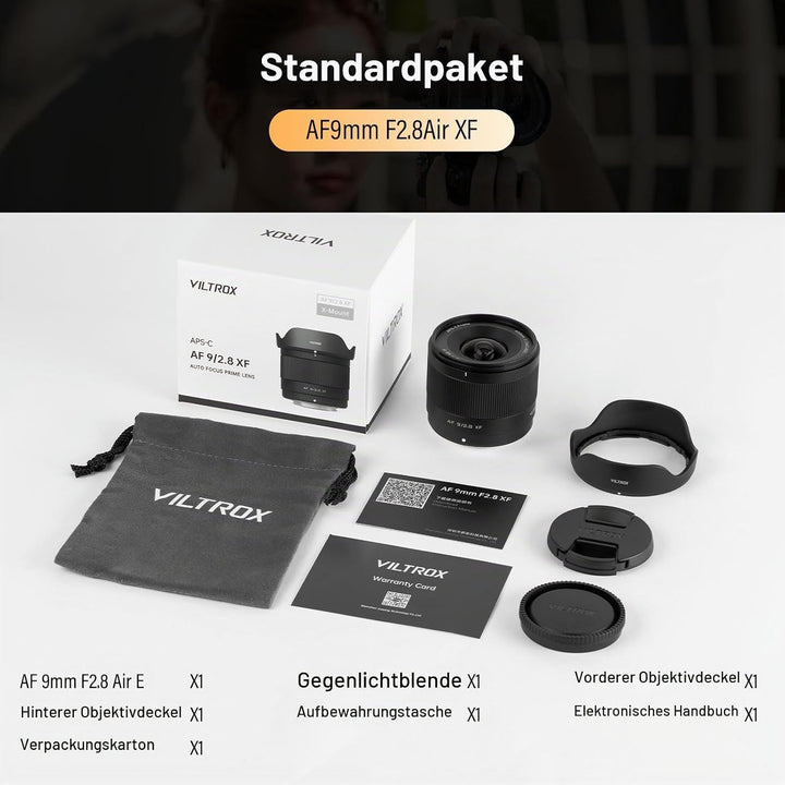 VILTROX 9mm F2.8 Air XF Mount Kameraobjektiv Lens für Fuji X APS-C Autofokus Ultraweitwinkelobjektiv