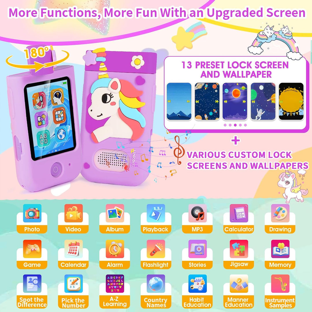 ARNSSIEN Kinderkamera,Kinder Handy Smartphone,2.8&