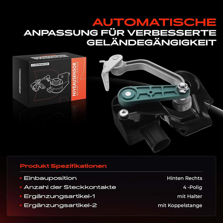 Niveausensor Luftfederung Hinten Rechts für A6 Avant Allroad 4F2, C6 4F5, C6 4FH, C6 2.0L 2.4L 2.7L