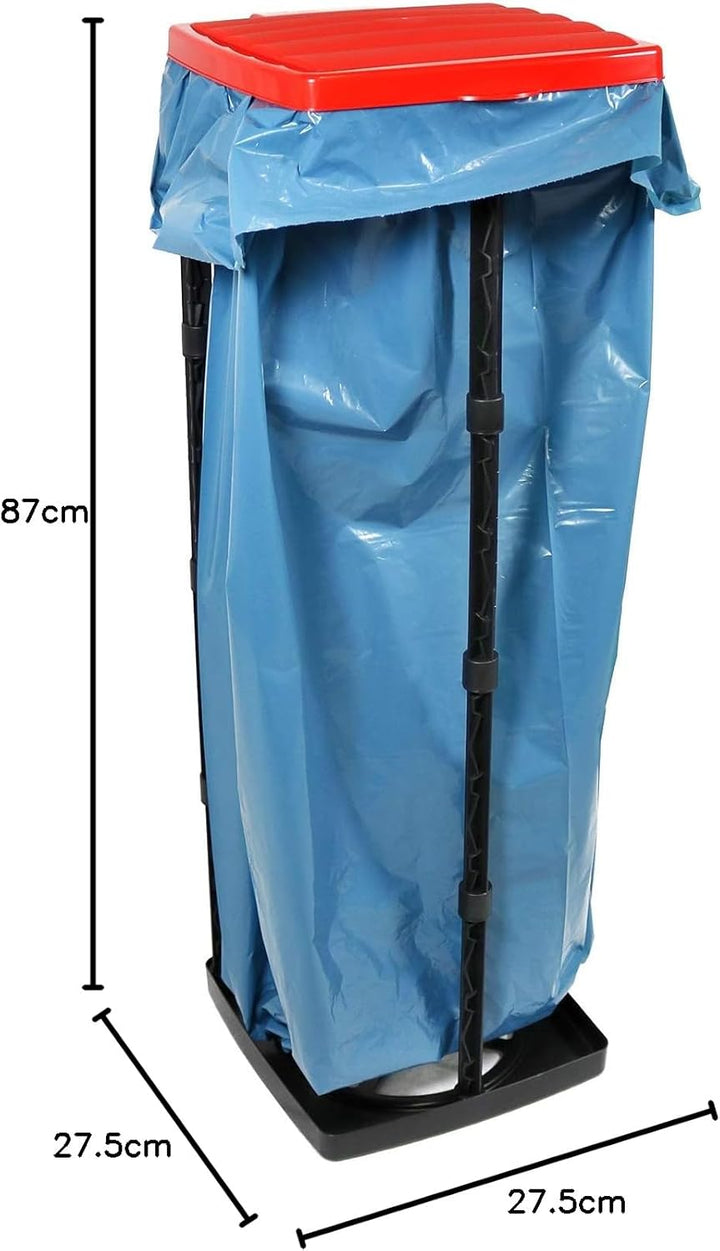 com-four® 2x Müllsackständer mit Deckel - in 3 möglichen Höhen aufbaubar - optimal für Heim, Garten,
