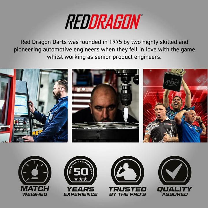 RED DRAGON Gerwyn Iceman Price Avalanche Pro Premium Tungsten Darts Set mit Flights und Stielen 21.0
