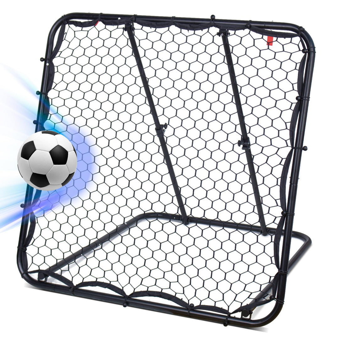 Leogreen Rebounder für Fussball, Fussball Rebounder Jugendlich, Teleskopische Stufenlose Einstellung