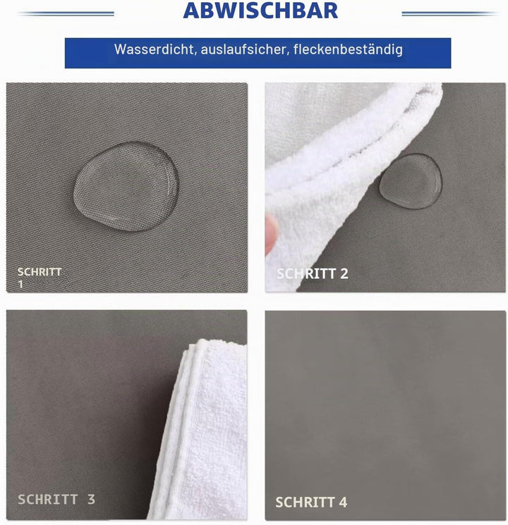 Hiasan Hellgrau Wasserabweisend Tischdecke aus Polyester,Rund120cm,Anti-Falten Tischtuch,geeignet fü