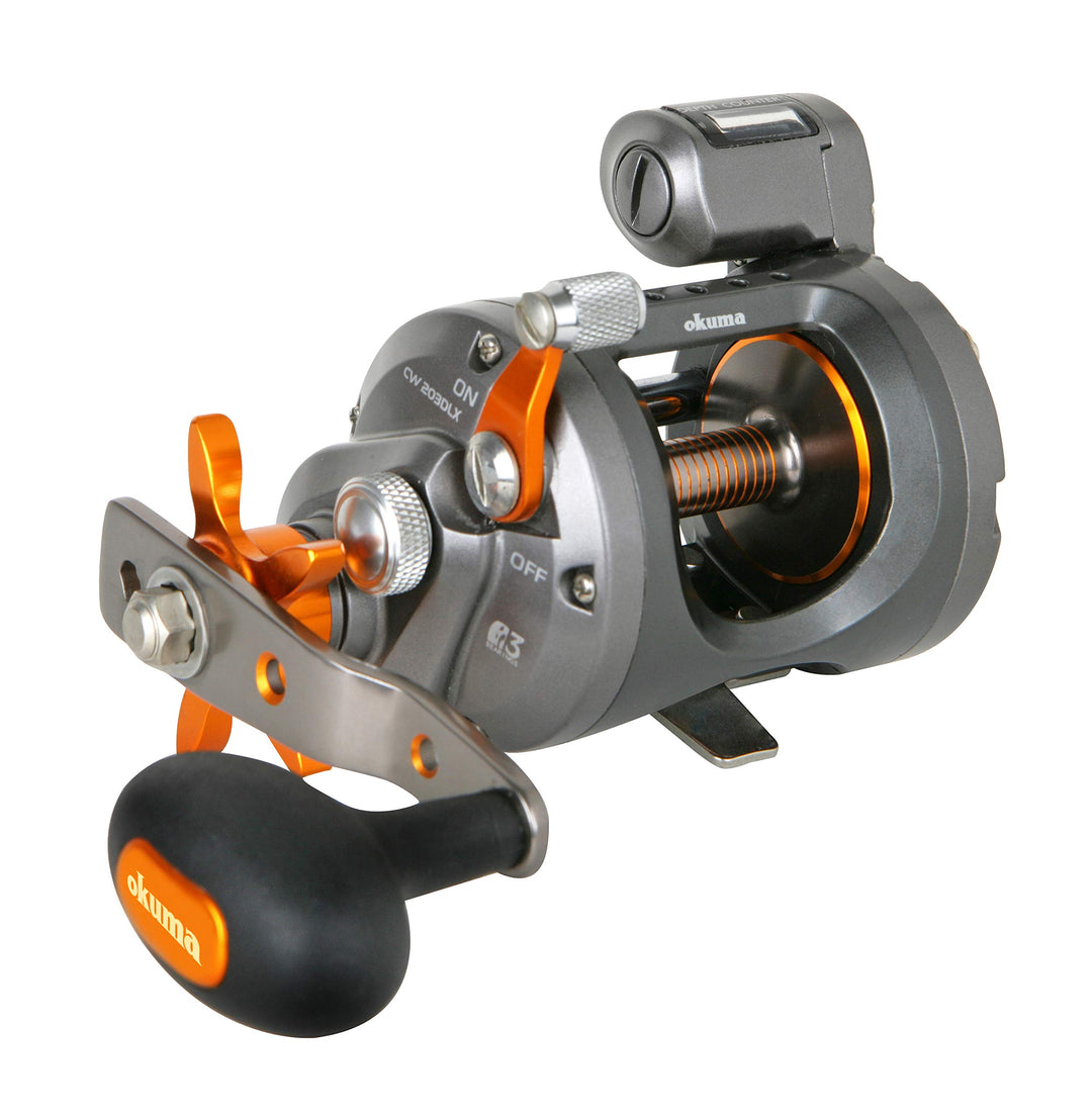 Okuma Schlepprolle für kaltes Wasser Cw-153dlx: 240 Yds-6,4 kg, linke Hand, Cw-153dlx: 240 Yds-6,4 k