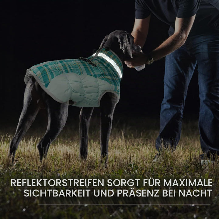 Kuoser Warme Hundejacke, Reflektierende Hundemantel, Winddichte Hundemantel für Kleine Hunde,Moden H