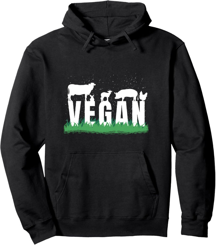 Veggie Vegan Kuh Schwein Pullover Hoodie