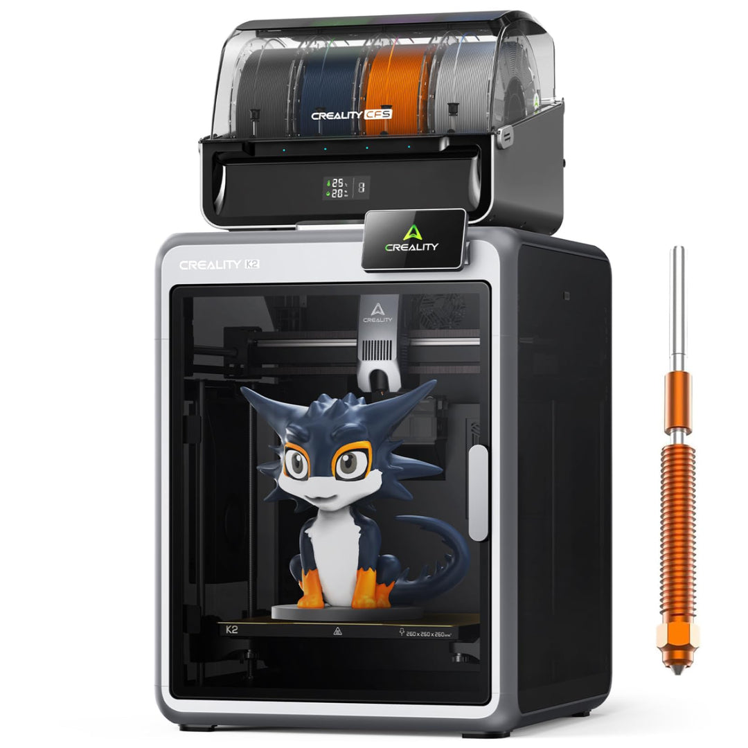 Creality K2 Combo(A) 3D-Drucker, 260×260×260 mm Bauvolumen, Multicolor-Druck mit bis zu 16 Farben, b
