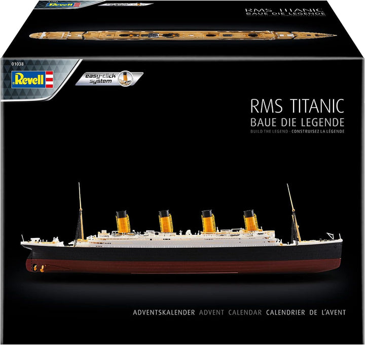 Revell Adventskalender, RMS Titanic mit Easy-Click-System in 24 Tagen zum Schiffsmodell, Adventskale