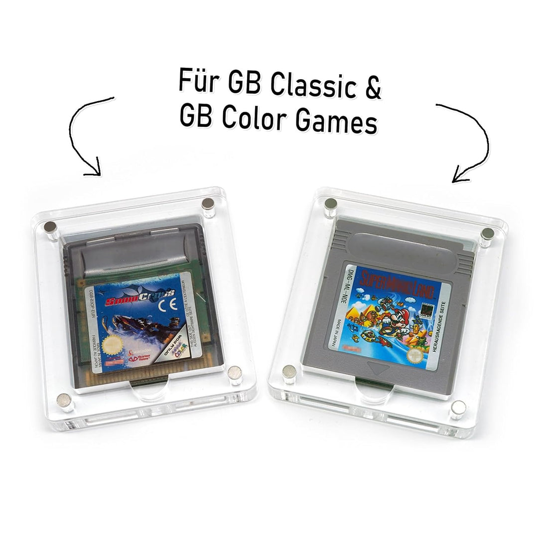 RetroRetter 3x Acryl Case 1-Fach für GameBoy Classic & Color Spiele Module - UV Schutz Protector Sch