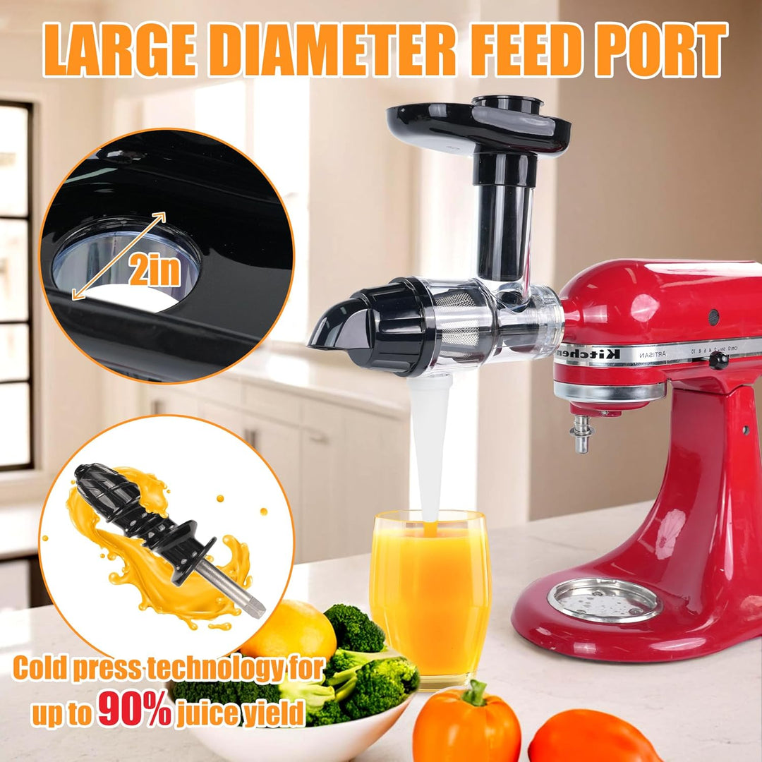 Kauender Entsafter Aufsatz, Kompatibel mit Kitchen Aid Standmixern, Kaltpressen Entsafter Aufsatz mi