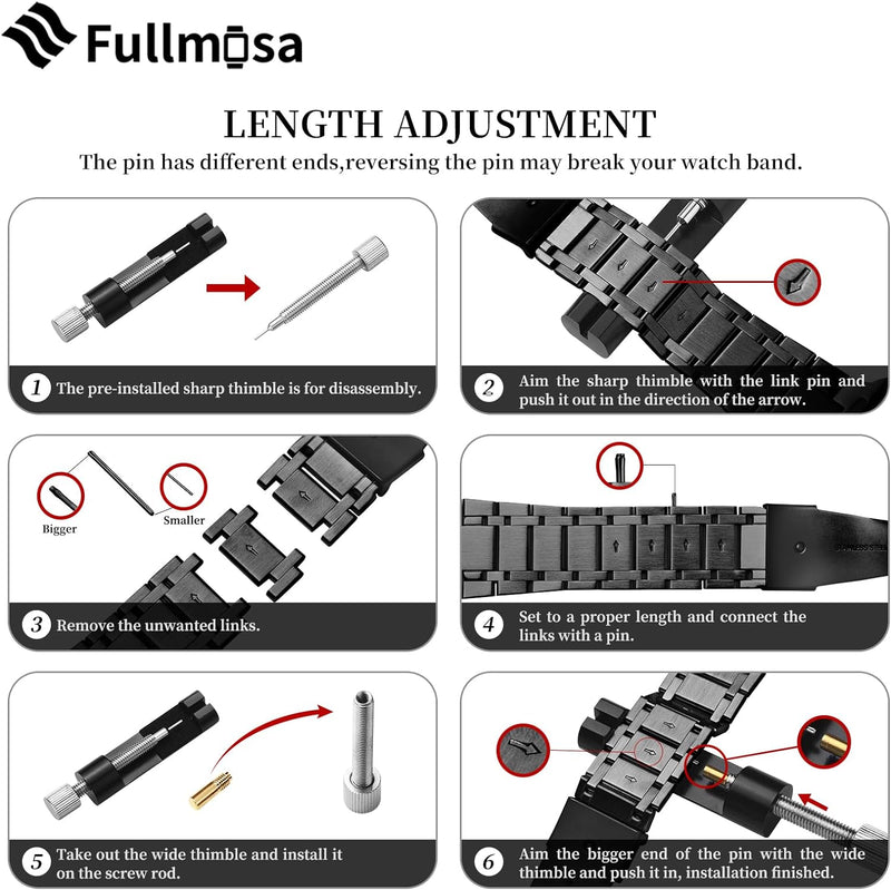 Fullmosa Kompatibel mit Apple Watch Armband 45mm 44mm 42mm Series 9 8 7 6 Series SE 5 4 3 2 1, Edels