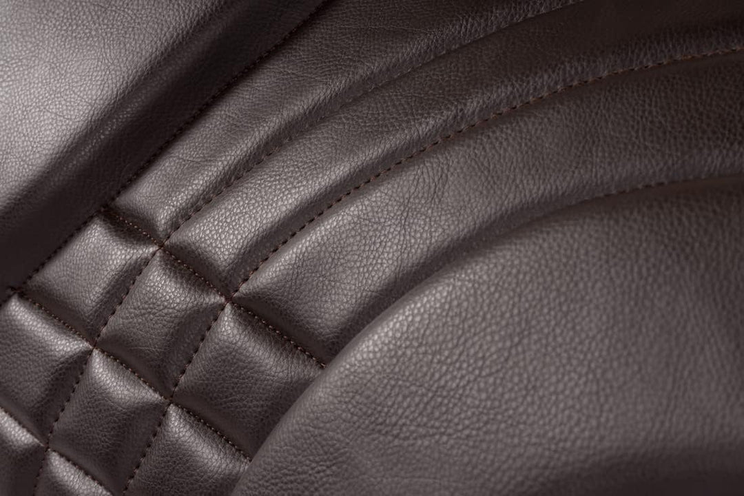 Equinate Reitpad Stella aus synthetischem Leder Pferd Braun - Bareback Pad mit pflegeleichter Neopre