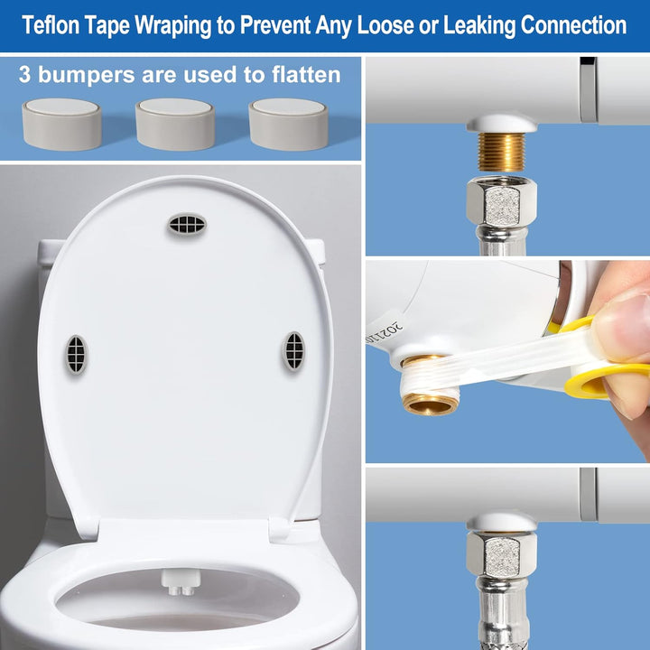 Yolife Bidet, Ultra-Slim Bidet-Aufsatz für Toilette mit Nicht Elektrischer Selbstreinigender Doppeld