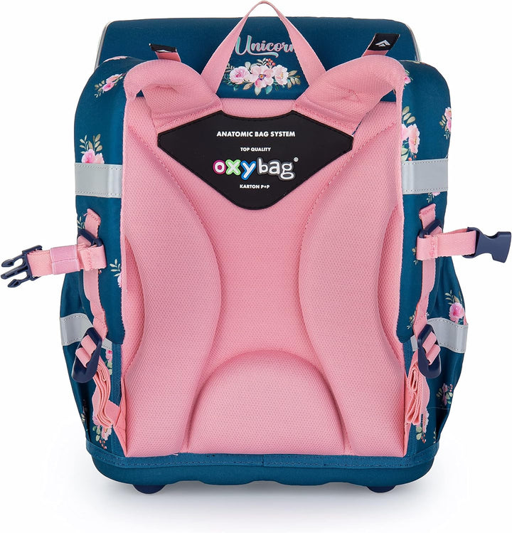 SCOOLSTAR Schulranzen Einhorn Mädchen 1 Klasse Tornister Schulrucksack Schultasche SET 3 teilig inkl