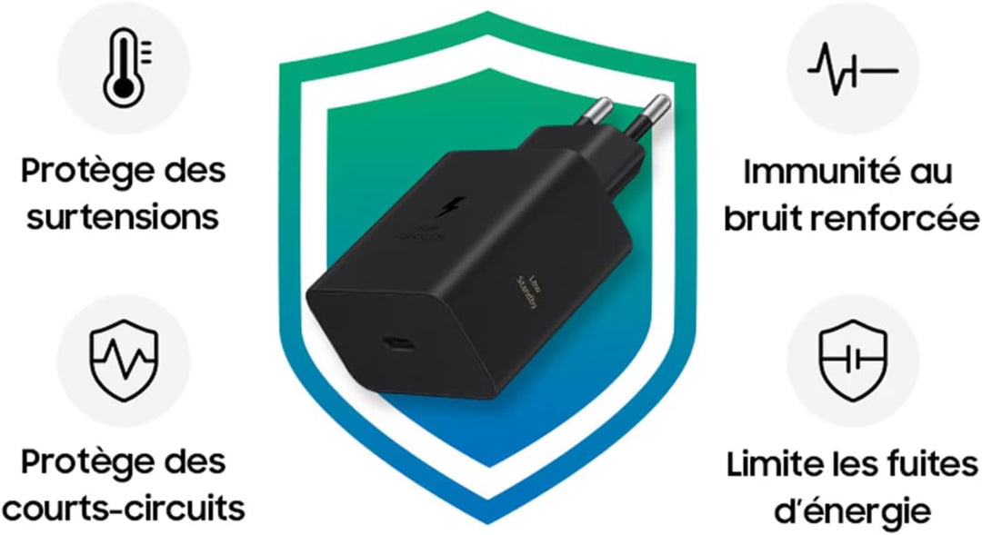 Samsung USB-C-Ladegerät, 60 W, ultraschneller Netzteil, USB-C-auf-USB-Adapter, Samsung Schnellladege