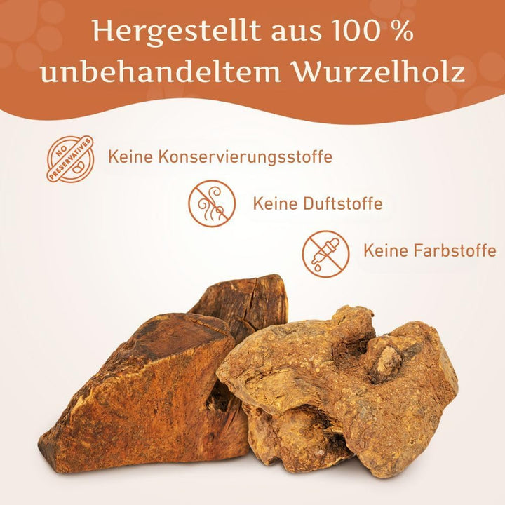 Wildfang® 3 Kauwurzel Hund (Grösse M) – Natürliches Kauholz aus Baumheide – Langlebiges & splitterfr