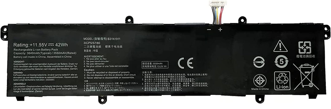 AKKEE 42Wh B31N1911 C31N1911 Akku für ASUS VivoBook Flip 14 TM420IA TP420IA TP420UA TP470EA TP470EZ