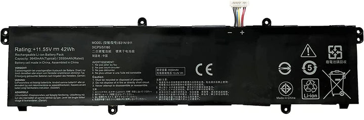 AKKEE 42Wh B31N1911 C31N1911 Akku für ASUS VivoBook Flip 14 TM420IA TP420IA TP420UA TP470EA TP470EZ