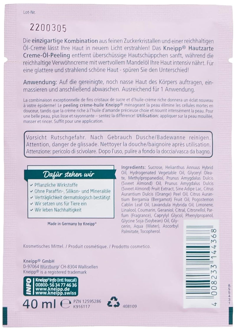 Kneipp Hautzartes Creme-Öl-Peeling 12er Pack(12 x 40 ml) 40 ml (12er Pack), 40 ml (12er Pack)