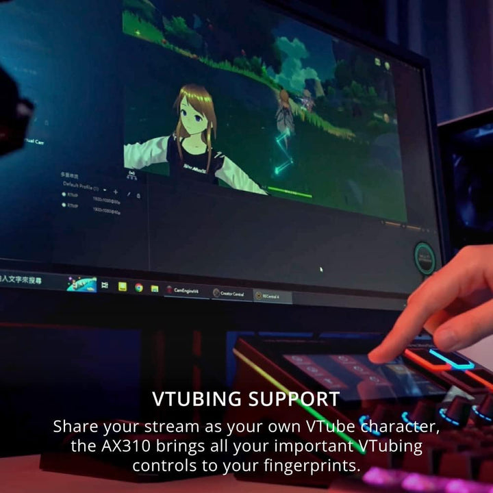AVerMedia Live Streamer AX310 - 6-Spuren Audio Mixer mit IPS-Touchscreen zur Interaktion sowie Aktio