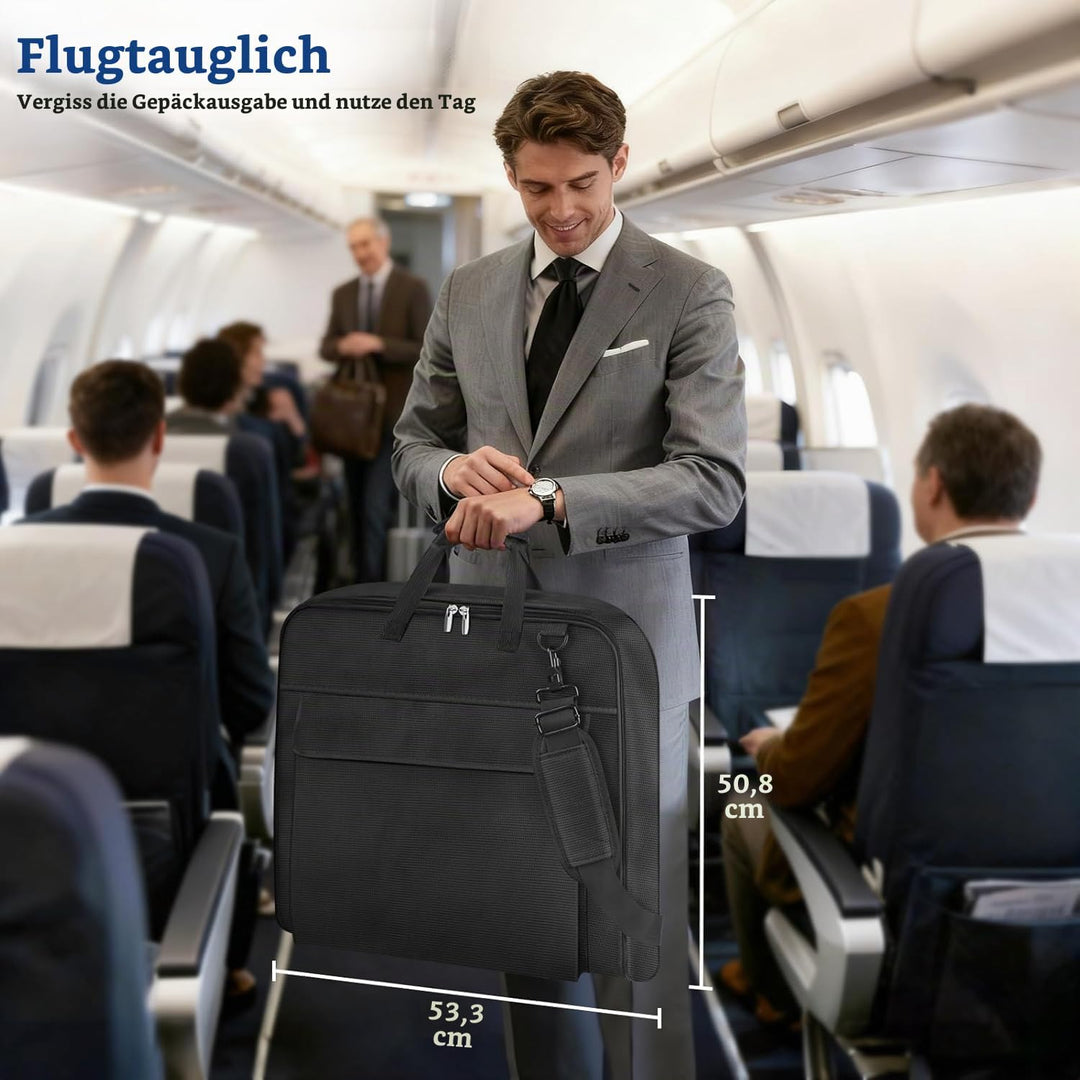 MISSLO Kleidersack Reisetasche für Damen mit Schultergurt, 43" Handgepäck-Kleiderhüllen, 2 in 1 Wass