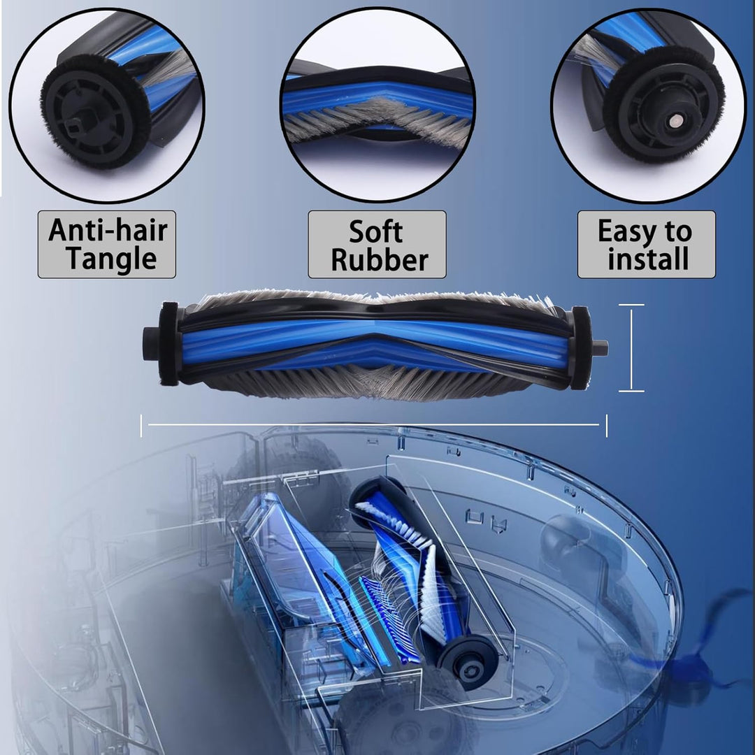 15 Stück Zubehörset für ECOVACS DEEBOT X8 Omni/X8 Pro Omni, 1 Gummi-Hauptbürste,4 Filters,2 Wischwal