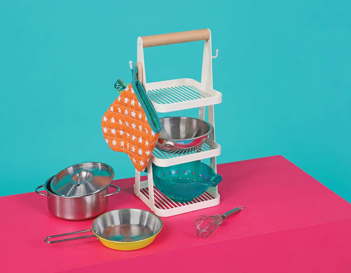 B. toys - Mini Chef - Topf & Pfanne Spielset - Zubehör für die Spielküche - Topf, Pfanne & Kochgesch