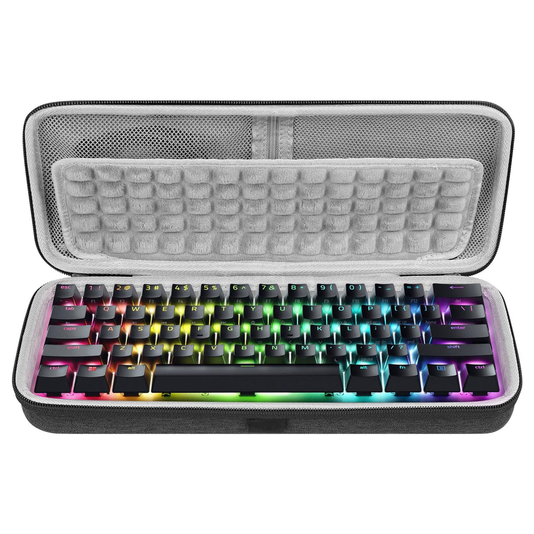 Geekria Shield 60% kompakte Tastaturhülle, Hartschale, Reisetragetasche für 61 Tasten, kompakt, mech