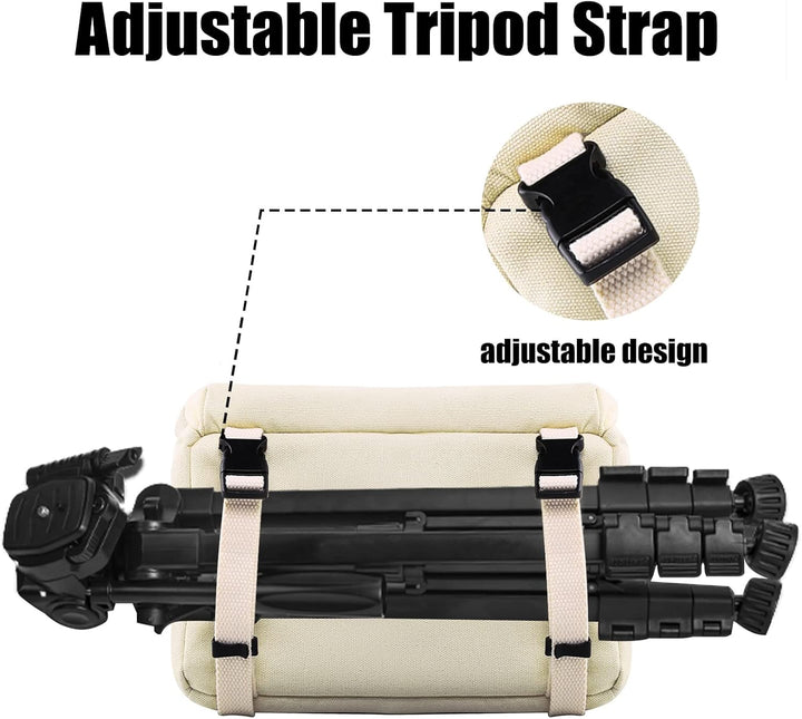 Cwatcun Kameratasche, Compact Case Canvas Lederausstattung kompatibel für Nikon, Canon, Sony Spiegel