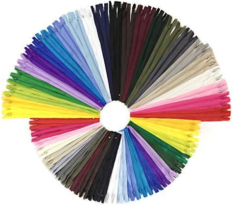 Reissverschluss, 24 Farben Nylon Reissverschlüsse, 20cm und 30cm lang, 2.5cm breit für Kleidung Tasc
