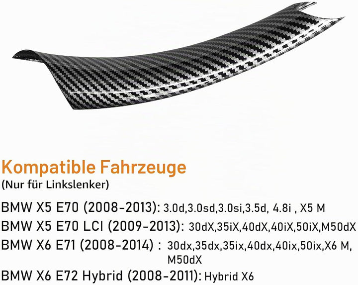 TTCR-II 3PCS Türgriff Innen Kompatibel Mit Türgriffe BMW X5 E70 2008-2013,X6 E71/E72 2008-2014,Türgr