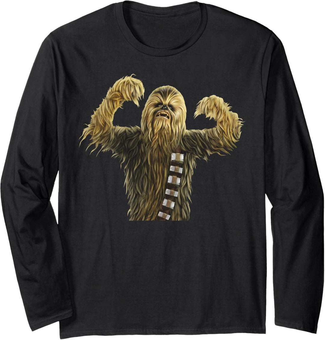 Star Wars Chewbacca Pose Langarmshirt