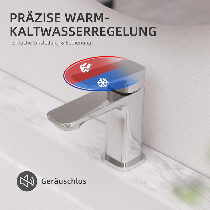 BELZ Waschtischarmaturen Mischbatterie, Moderne Badezimmer Spültischarmatur, Einhebelmischer für Was
