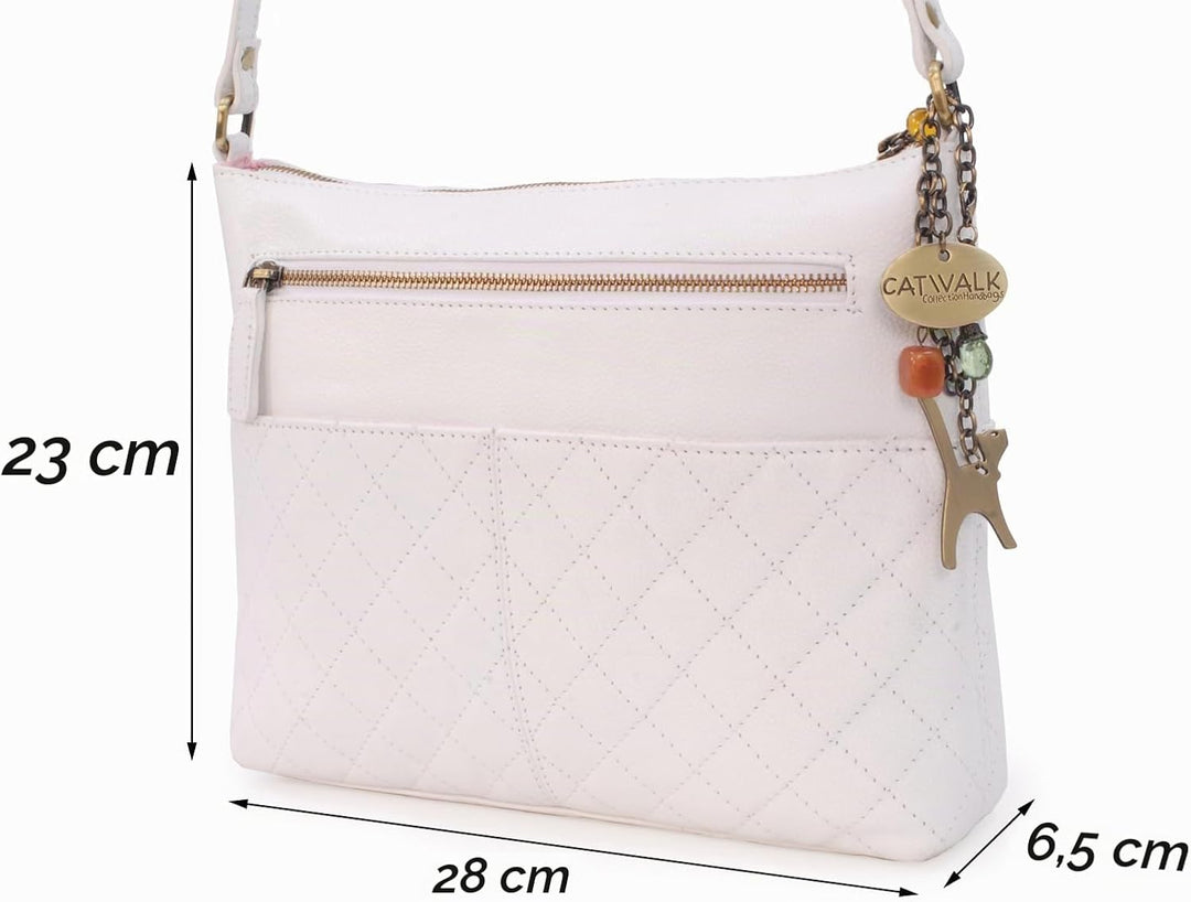 Catwalk Collection Handbags - Mittlere Grösse - Gesteppte Leder - Umhängetasche/Schultertasche für D