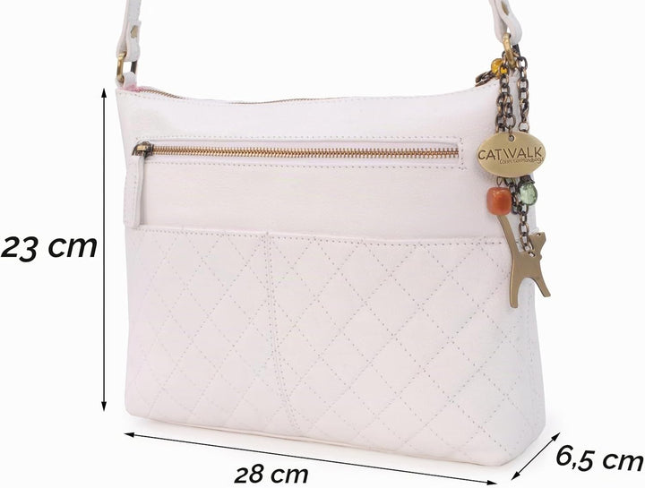 Catwalk Collection Handbags - Mittlere Grösse - Gesteppte Leder - Umhängetasche/Schultertasche für D
